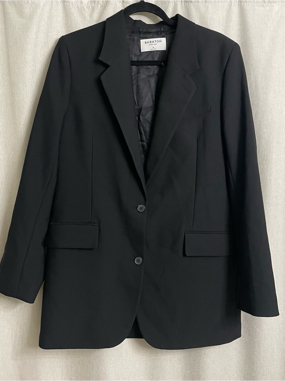 Aritzia Babaton Atelier Black Agency Oversized Blazer Size M